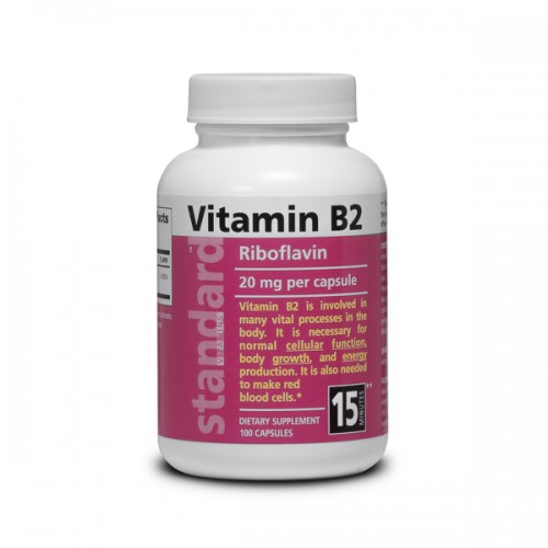 Vitamín B2 Riboflavín 20 mg 100 kapsúl